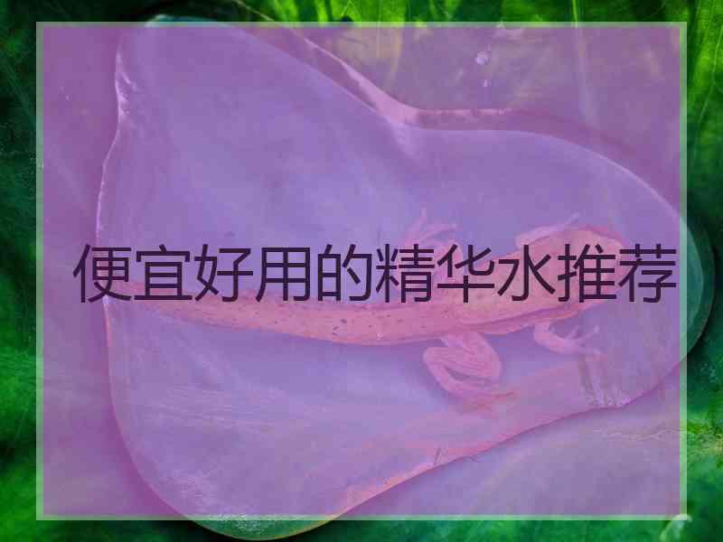 便宜好用的精华水推荐 便宜好用的精华水推荐