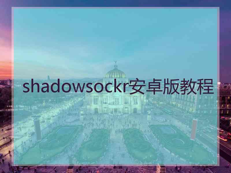 shadowsockr安卓版教程