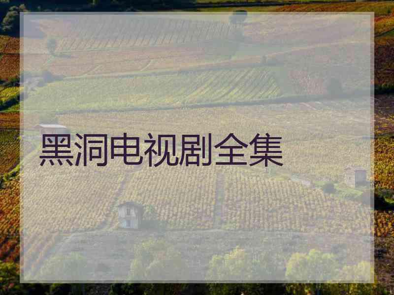 黑洞电视剧全集 黑洞电视剧全集