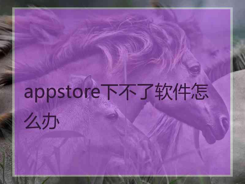 appstore下不了软件怎么办 appstore下不了软件怎么办