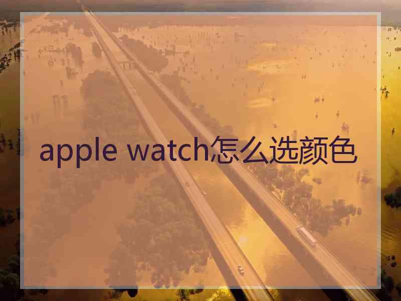 apple watch怎么选颜色 apple watch怎么选颜色