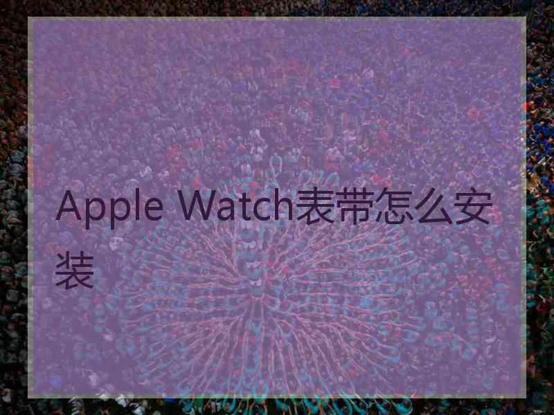 Apple Watch表带怎么安装 Apple Watch表带怎么安装