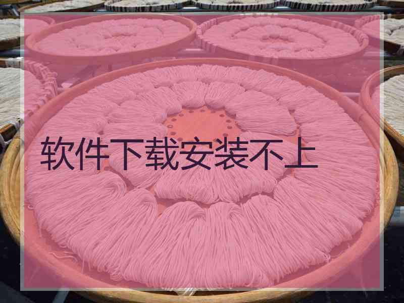 软件下载安装不上 软件下载安装不上