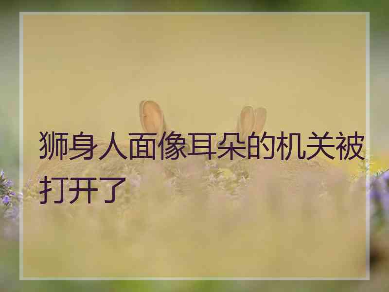 狮身人面像耳朵的机关被打开了 狮身人面像耳朵的机关被打开了