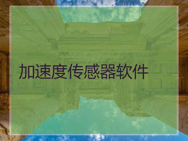 加速度传感器软件 加速度传感器软件