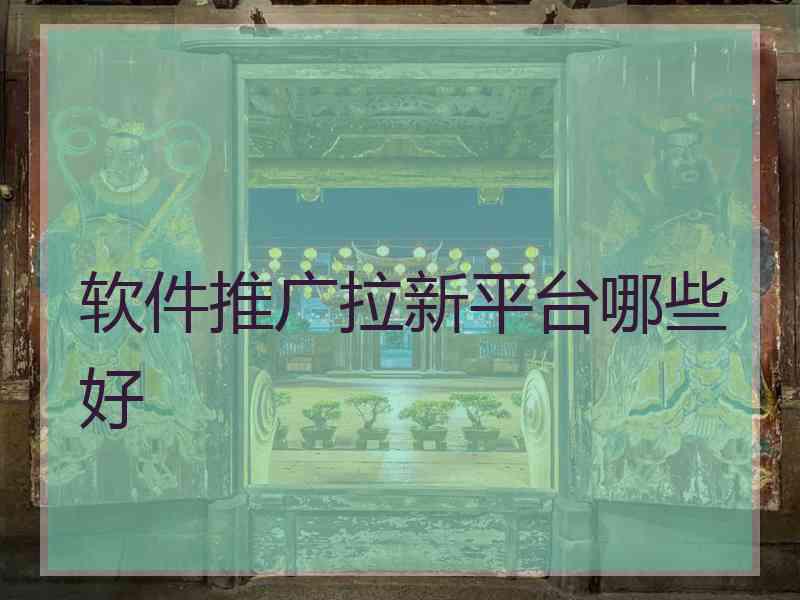 软件推广拉新平台哪些好 软件推广拉新平台哪些好