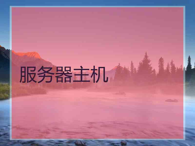 服务器主机 服务器主机