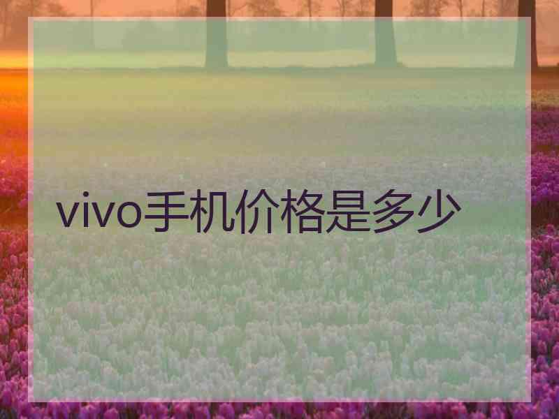 vivo手机价格是多少