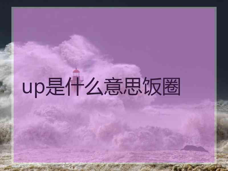 up是什么意思饭圈