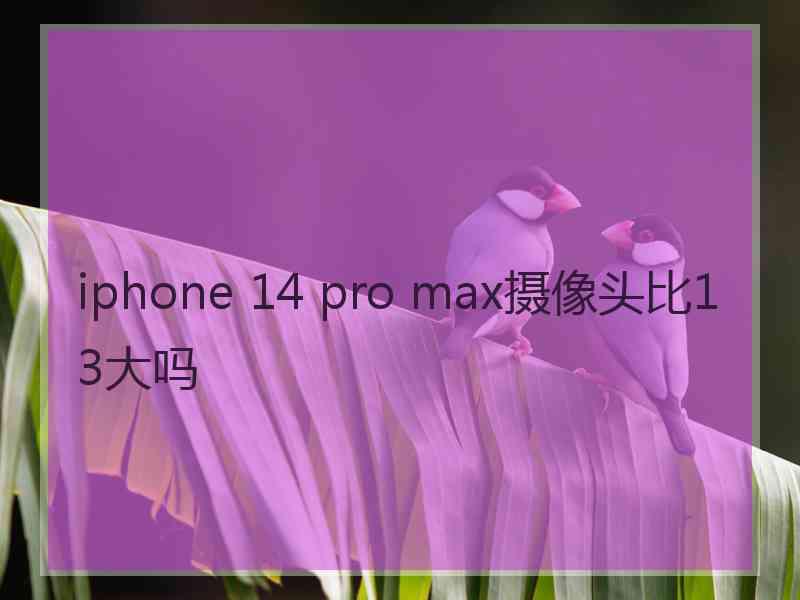 iphone 14 pro max摄像头比13大吗