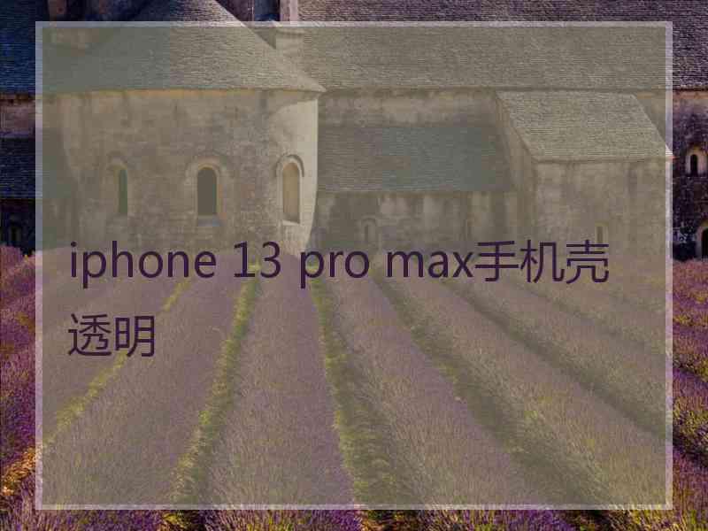 iphone 13 pro max手机壳透明
