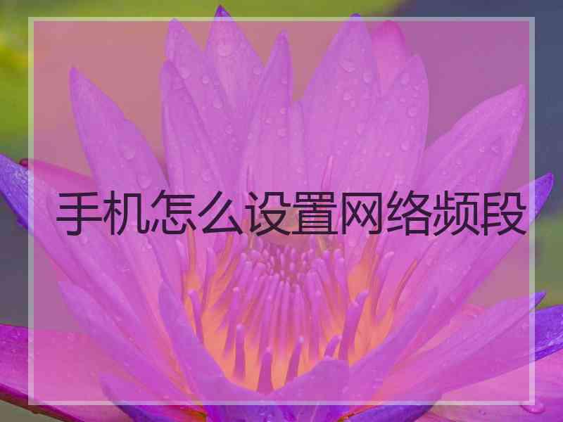手机怎么设置网络频段