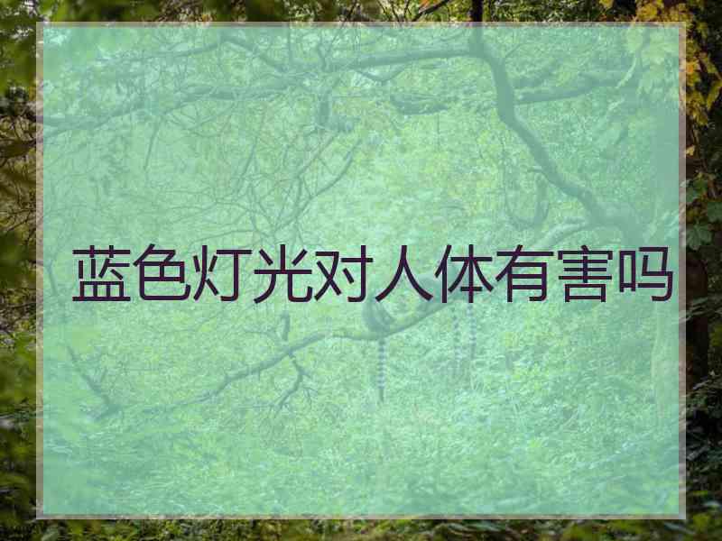蓝色灯光对人体有害吗