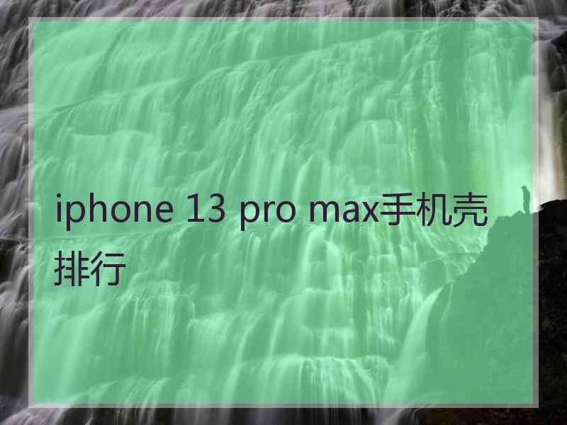 iphone 13 pro max手机壳排行