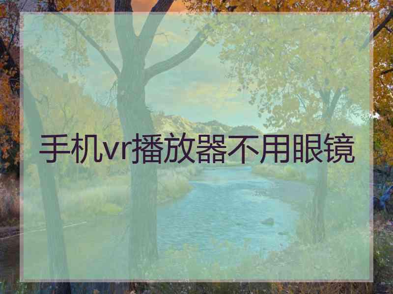 手机vr播放器不用眼镜