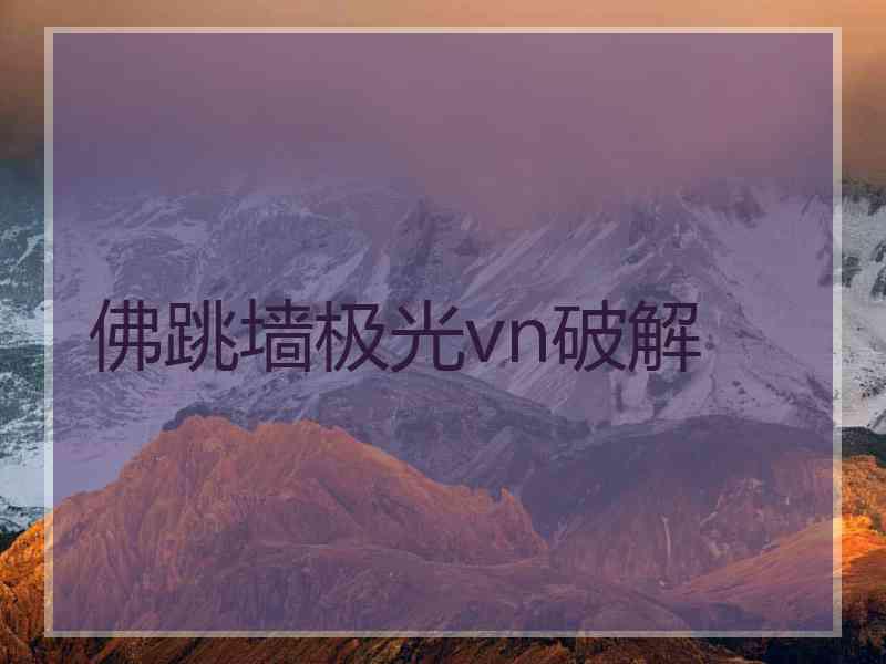 佛跳墙极光vn破解