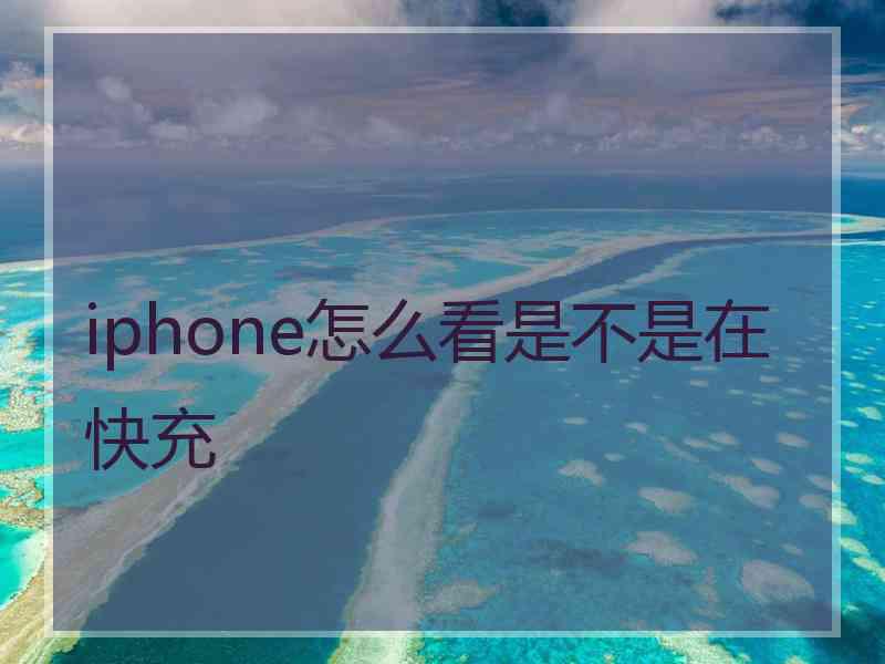 iphone怎么看是不是在快充