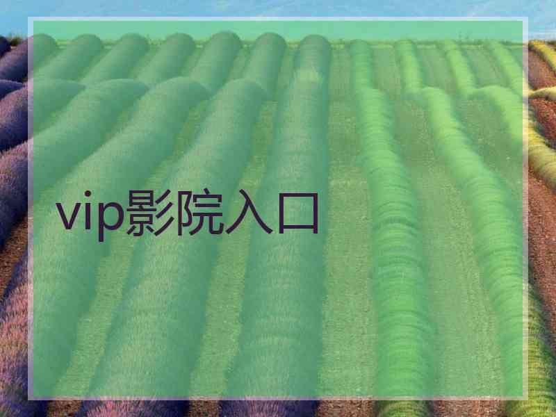 vip影院入口