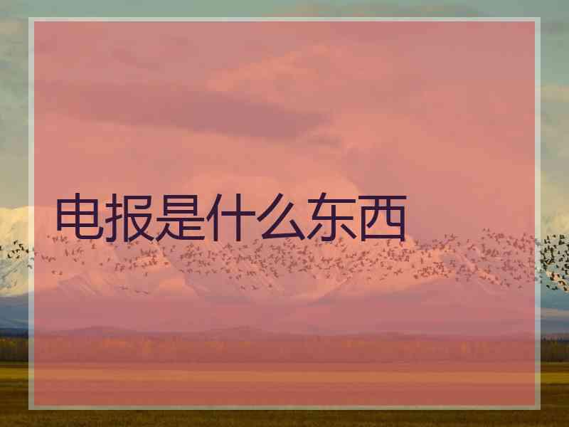 电报是什么东西