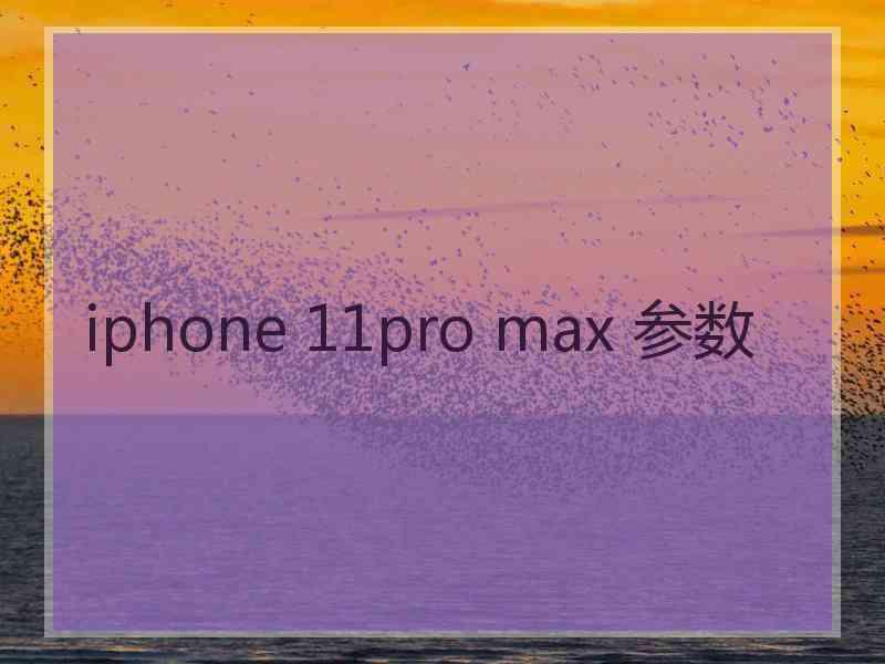 iphone 11pro max 参数
