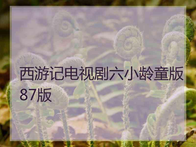 西游记电视剧六小龄童版87版
