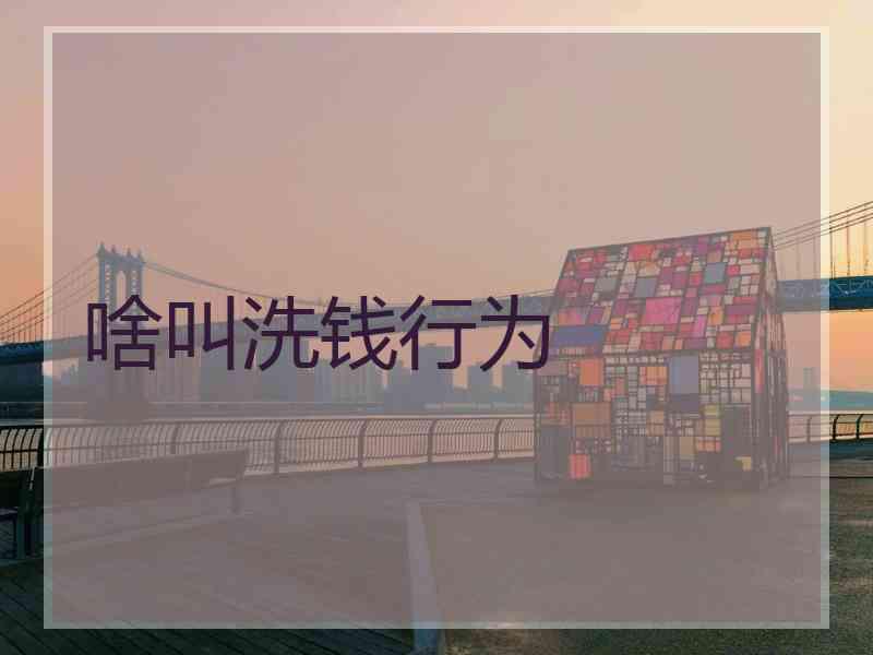 啥叫洗钱行为