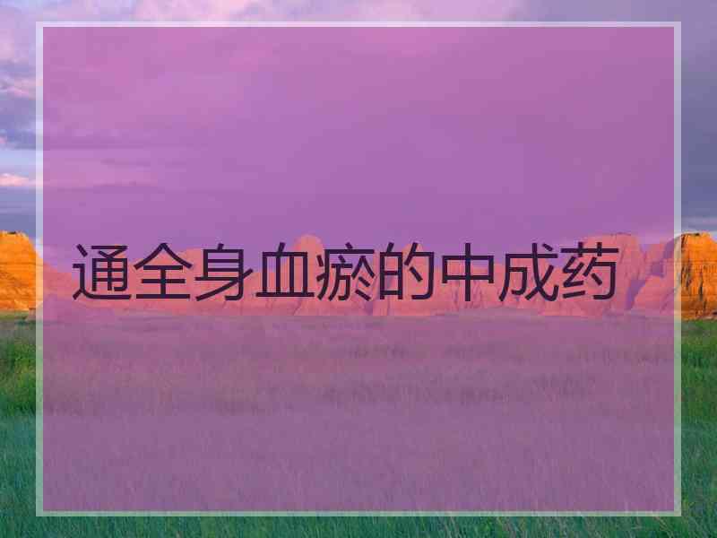 通全身血瘀的中成药