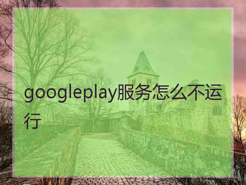 googleplay服务怎么不运行