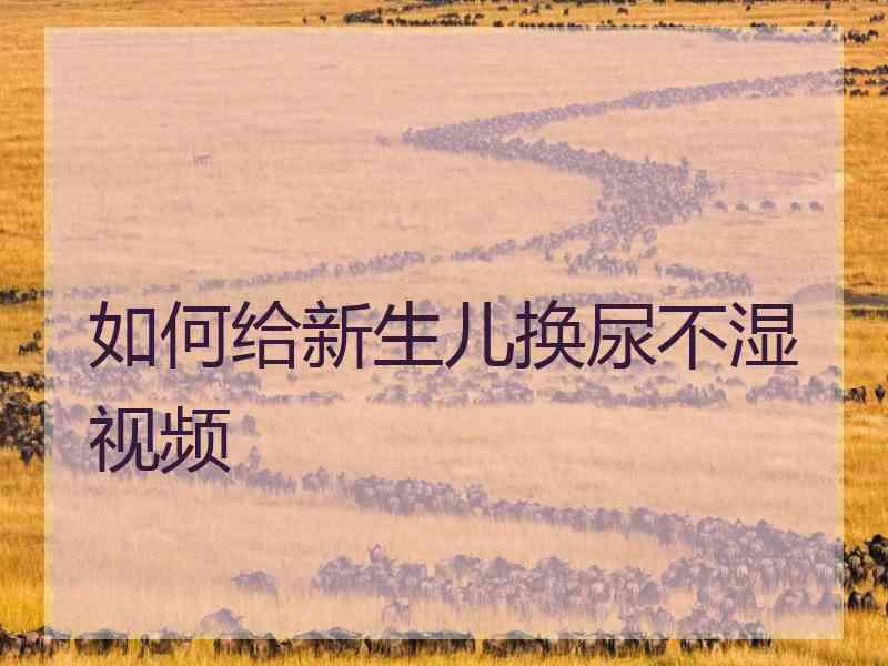 如何给新生儿换尿不湿视频