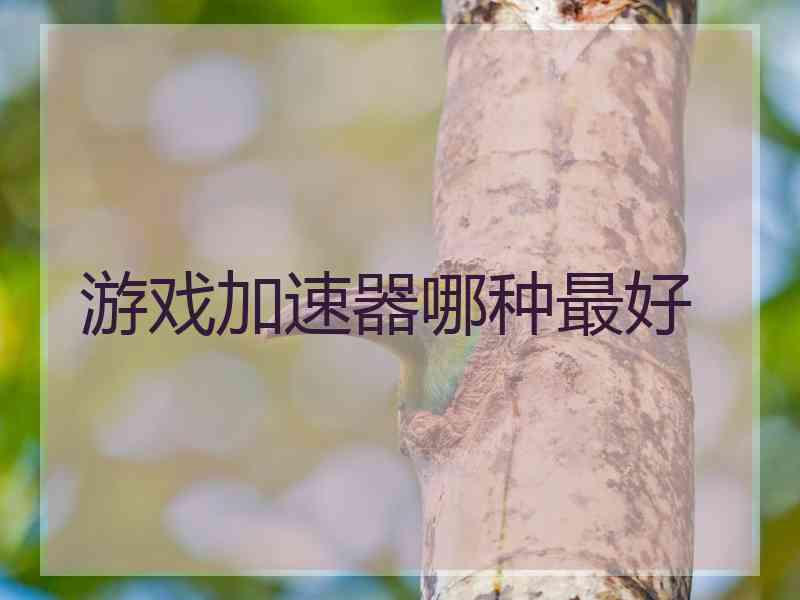 游戏加速器哪种最好