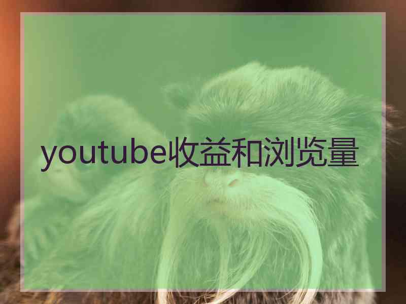 youtube收益和浏览量