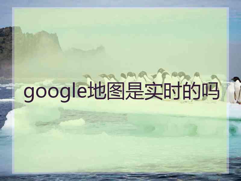 google地图是实时的吗