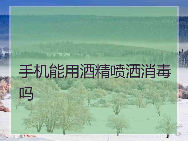 手机能用酒精喷洒消毒吗