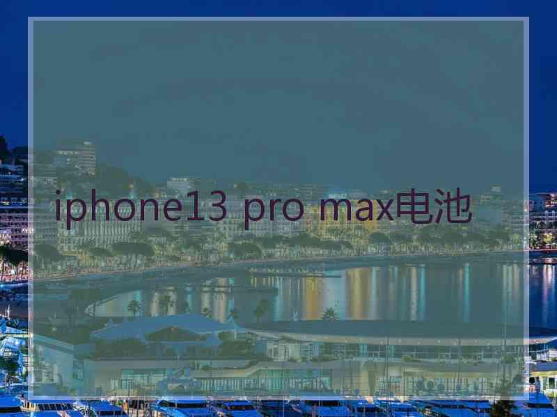 iphone13 pro max电池