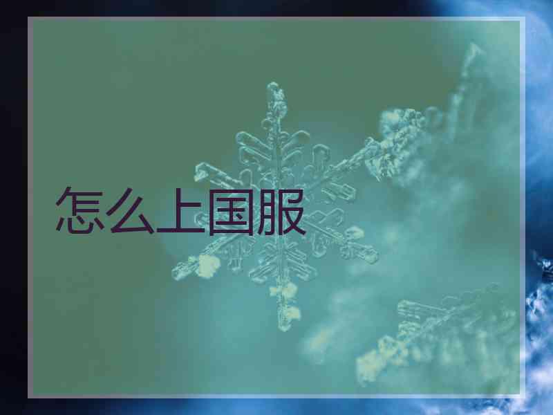 怎么上国服