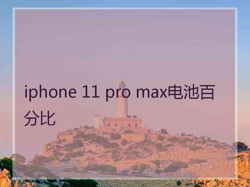 iphone 11 pro max电池百分比