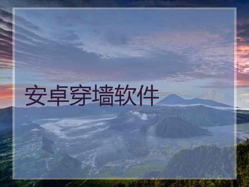 安卓穿墙软件