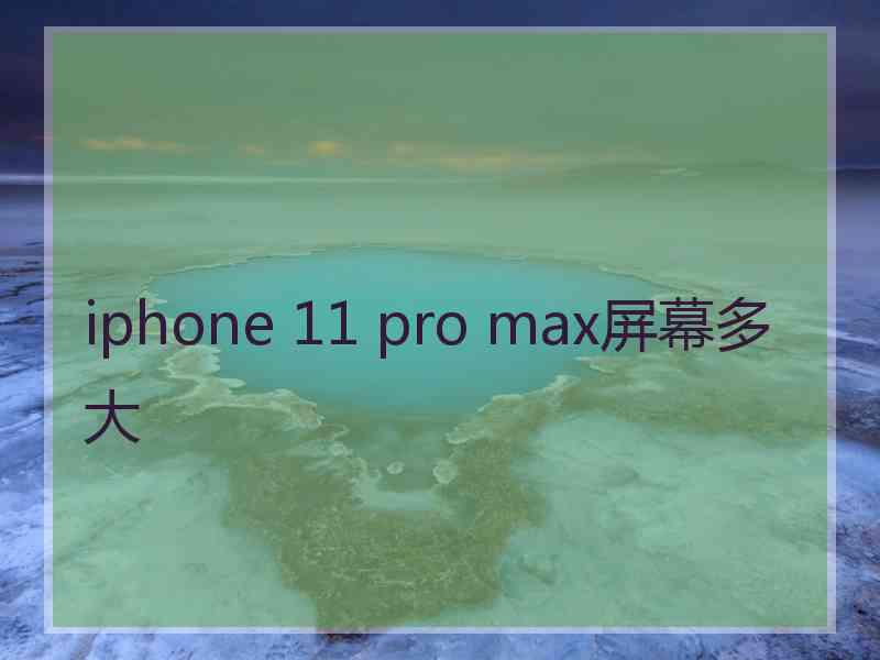 iphone 11 pro max屏幕多大