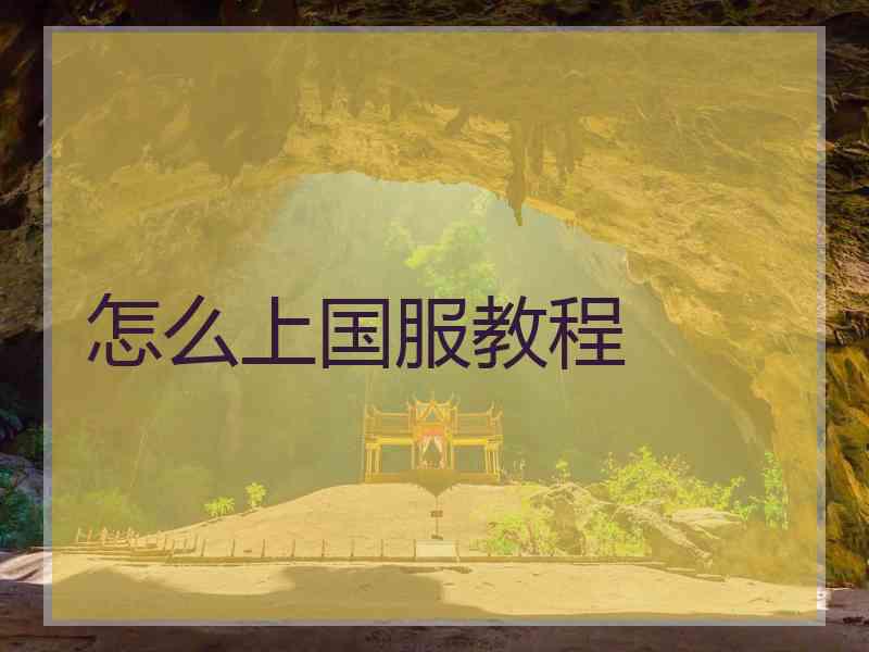 怎么上国服教程