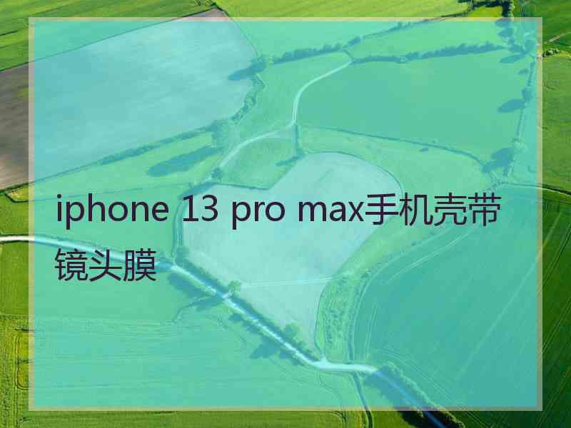 iphone 13 pro max手机壳带镜头膜