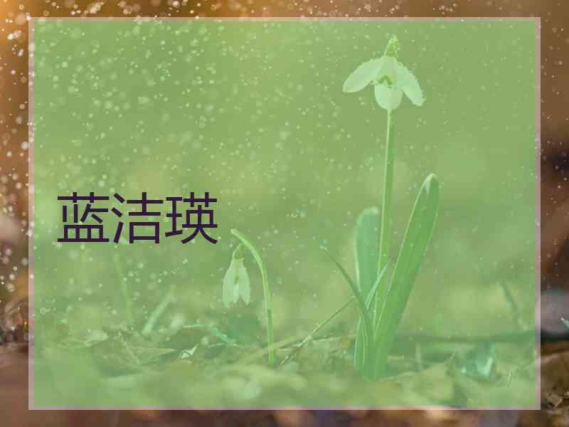 蓝洁瑛