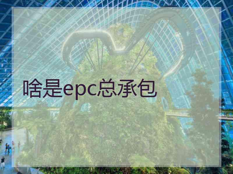 啥是epc总承包