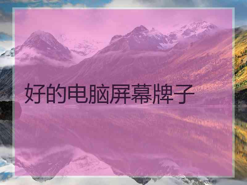 好的电脑屏幕牌子