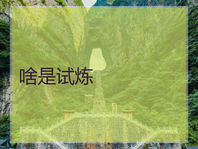 啥是试炼