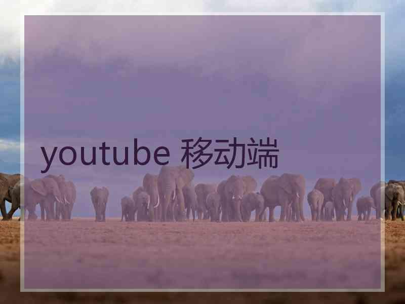 youtube 移动端
