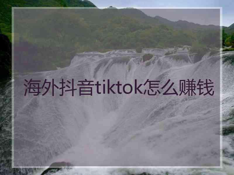 海外抖音tiktok怎么赚钱