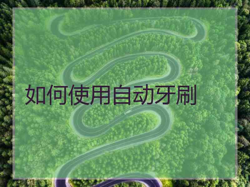 如何使用自动牙刷