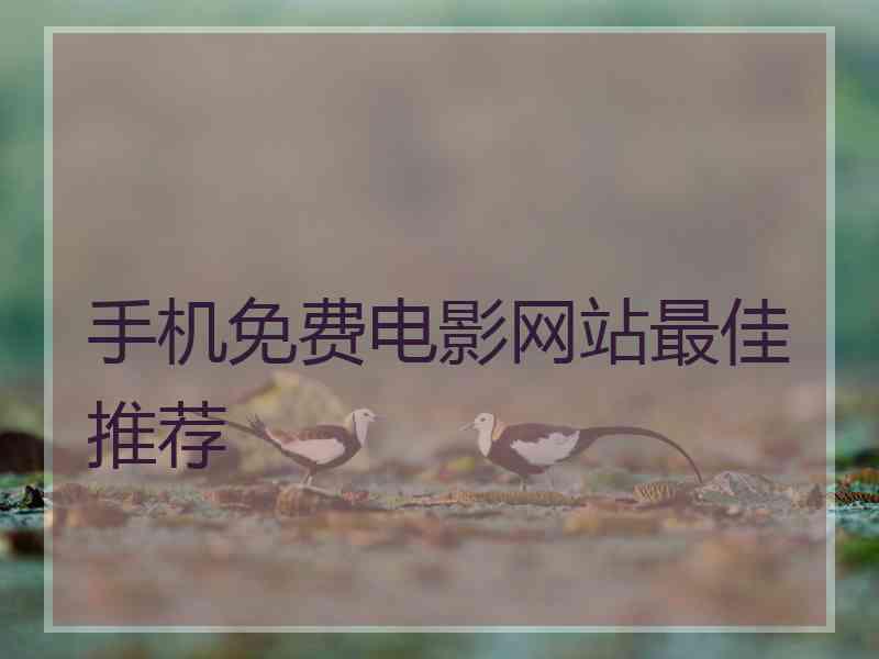手机免费电影网站最佳推荐