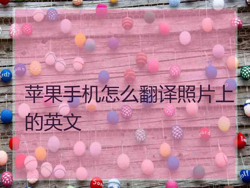 苹果手机怎么翻译照片上的英文