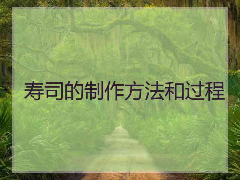 寿司的制作方法和过程